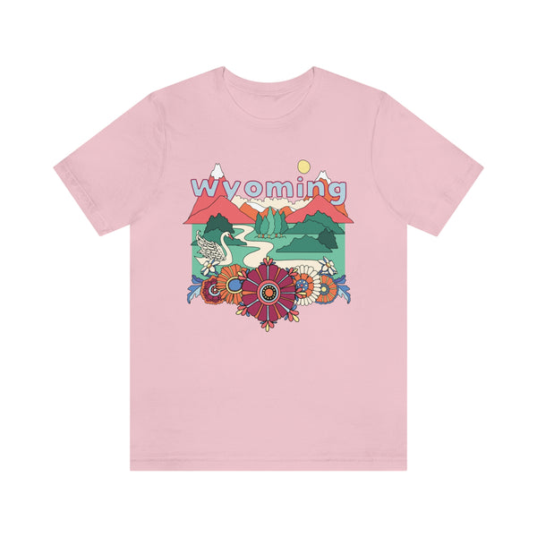 Wyoming Shirt, Wyoming Retro T-Shirt, Hippie Style Wyoming tee, Wyoming Mountain Shirt