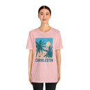 Charleston, South Carolina T-Shirt - Retro Palm Tree & Beach Unisex Charleston Shirt-111