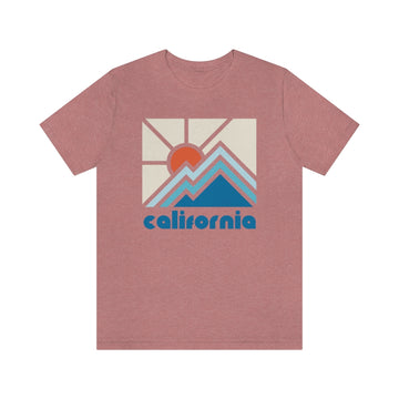 Buy heather-mauve California Shirt, California Retro T-Shirt, Colorful California tee, California Mountain Shirt