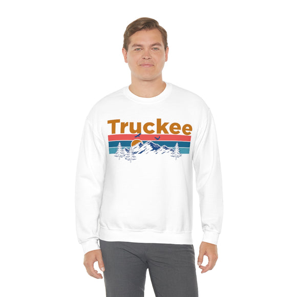Truckee, California Sweatshirt - Mountain & Birds Unisex