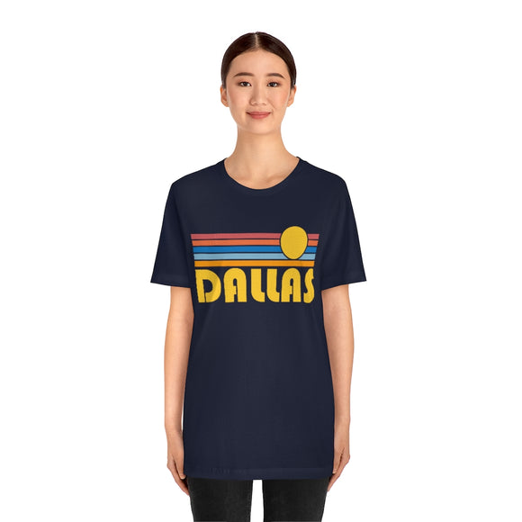 Dallas, Texas T-Shirt - Retro Sun Unisex Dallas T Shirt