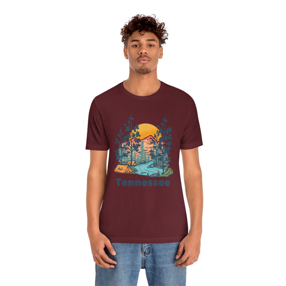 Tennessee T-Shirt - Mountain Illustration Unisex Tennessee Shirt
