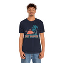 East Hampton, New York T-Shirt - Retro Palm Tree & Beach Unisex East Hampton Shirt-60
