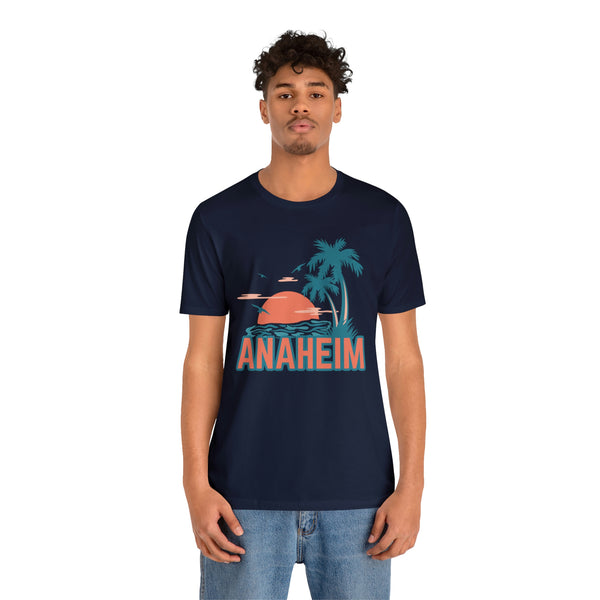 Anaheim, California T-Shirt - Retro Palm Tree & Beach Unisex Anaheim Shirt