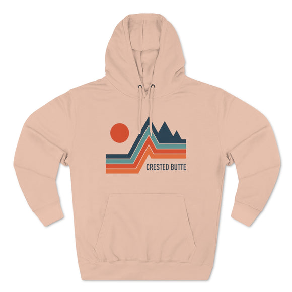 Premium Crested Butte, Colorado Hoodie - Retro Unisex Sweatshirt