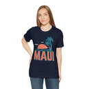 Maui, Hawaii T-Shirt - Retro Palm Tree & Beach Unisex Maui Shirt-89