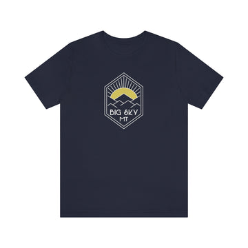 Buy navy Big Sky, Montana T-Shirt - Sun Unisex Big Sky Shirt