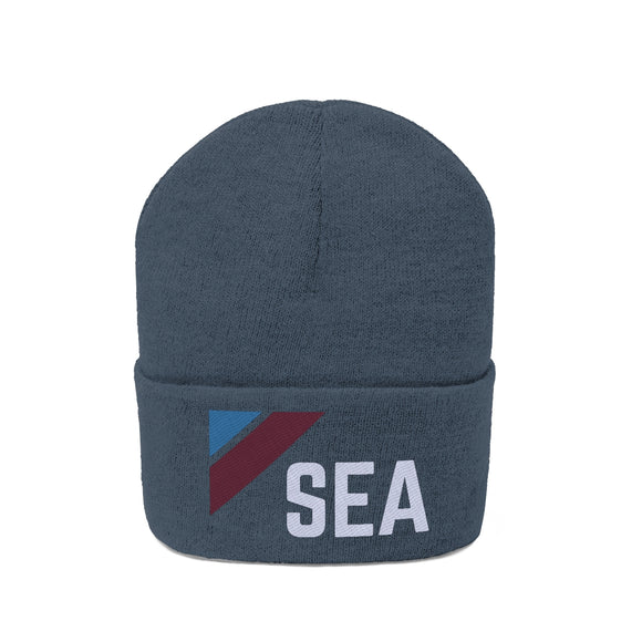 Seattle, Washington Beanie - Adult Embroidered Retro Seattle Knit Hat