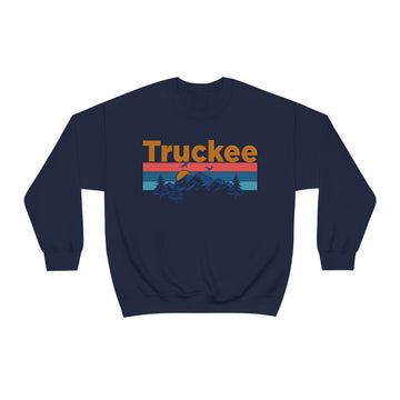 Buy navy Truckee, California Sweatshirt - Mountain &amp; Birds Unisex