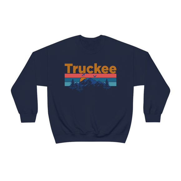 Truckee, California Sweatshirt - Mountain & Birds Unisex