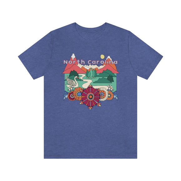 North Carolina Shirt, North Carolina Retro T-Shirt, Hippie Style North Carolina tee, North Carolina Mountain Shirt