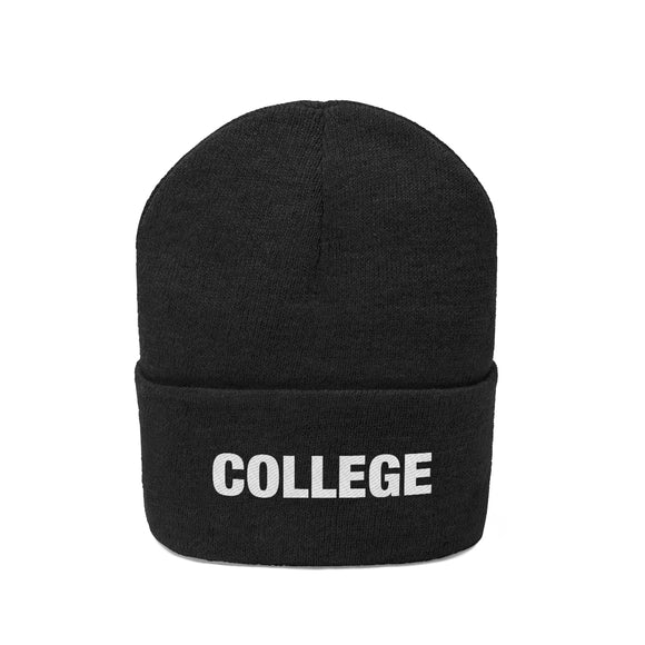 College Beanie - Adult Embroidered College Knit Hat