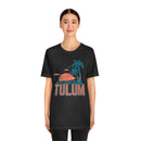 Tulum, Mexico T-Shirt - Retro Palm Tree & Beach Unisex Tulum Shirt-51