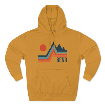 Buy mustard Premium Bend, Oregon Hoodie - Retro Unisex Sweatshirt