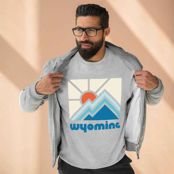 Premium Wyoming Crewneck Sweatshirt - Retro Unisex Sweatshirt