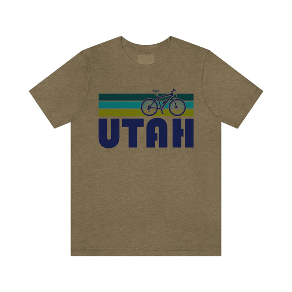 Utah T-Shirt - Retro Mountain Bike Adult Unisex Utah T Shirt