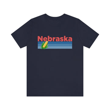 Buy navy Nebraska T-Shirt - Retro Corn Unisex Nebraska Shirt