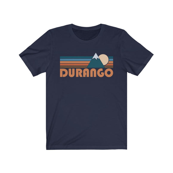 Durango, Colorado T-Shirt - Retro Mountain Adult Unisex Durango T Shirt