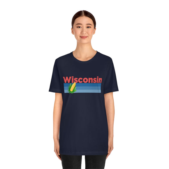 Wisconsin T-Shirt - Retro Corn Unisex Wisconsin Shirt