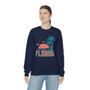 Florida Sweatshirt - Unisex Retro Palm Tree Florida Crewneck Sweatshirt-33