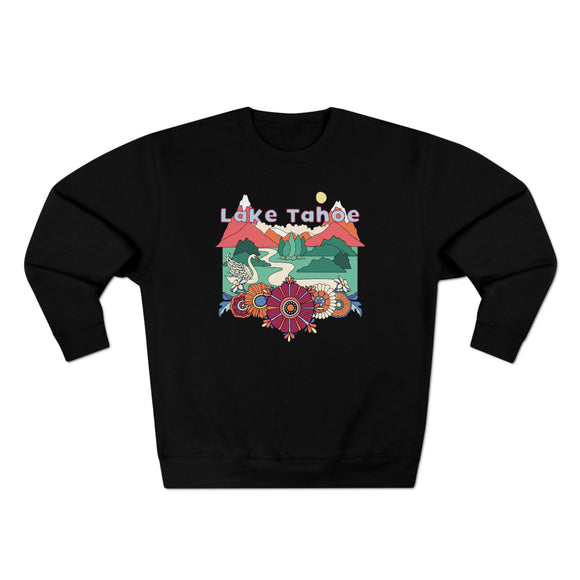 Premium Lake Tahoe, California Crewneck Sweatshirt - Retro Unisex Sweatshirt