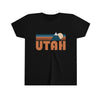 Utah Youth T-Shirt - Retro Mountain Utah Kid's TShirt