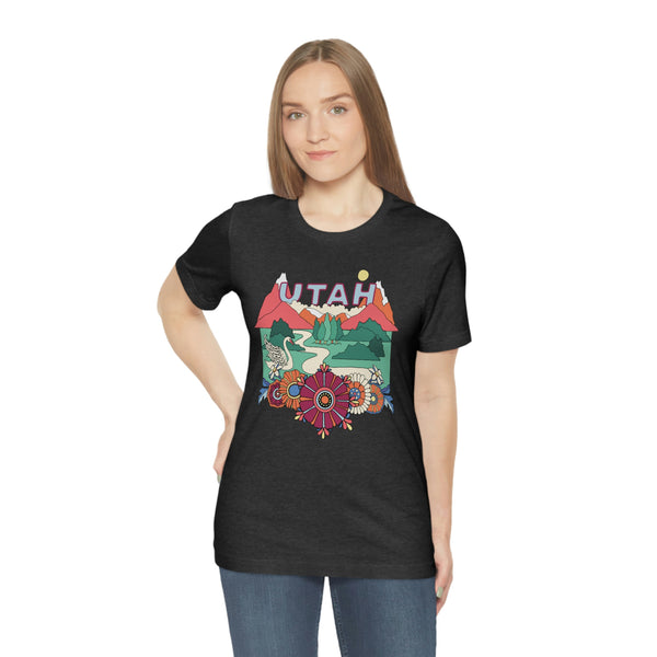 Utah Shirt, Utah Retro T-Shirt, Hippie Style Utah tee, Utah Mountain Shirt