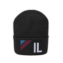 Illinois Beanie - Adult Embroidered Retro Illinois Knit Hat-10