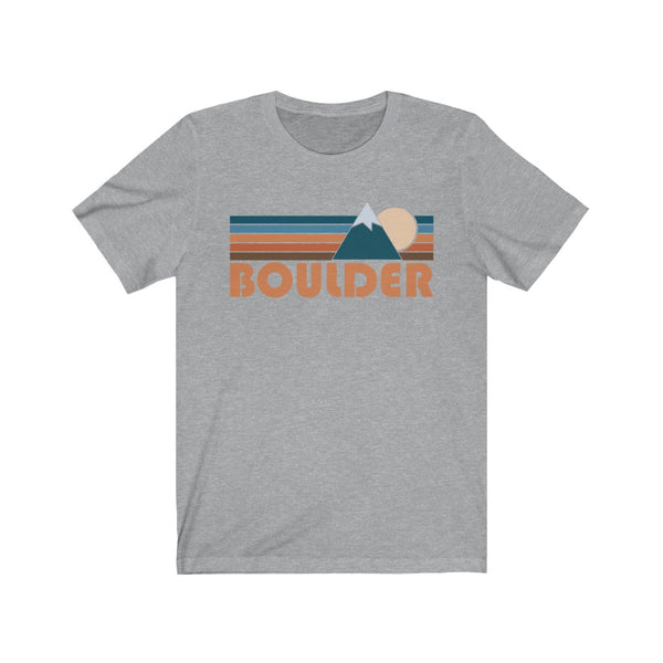Boulder, Colorado T-Shirt - Retro Mountain Adult Unisex Boulder T Shirt