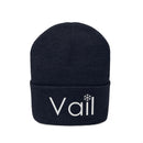 Vail, Colorado Knit Beanie - Adult Embroidered Snowflake Vail Knit Hat-18
