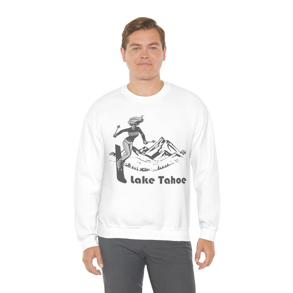 Lake Tahoe, California Sweatshirt - Vintage Style Ski Unisex