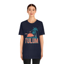 Tulum, Mexico T-Shirt - Retro Palm Tree & Beach Unisex Tulum Shirt-59