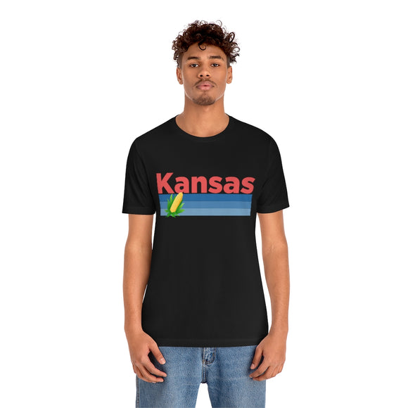 Kansas T-Shirt - Retro Corn Unisex Kansas Shirt
