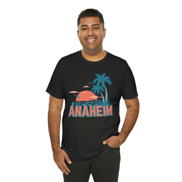 Anaheim, California T-Shirt - Retro Palm Tree & Beach Unisex Anaheim Shirt