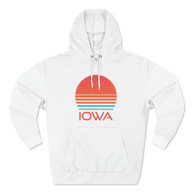 Premium Iowa Hoodie - Retro 80s Unisex Sweatshirt
