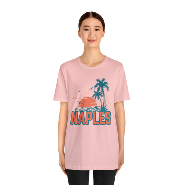 Naples, Florida T-Shirt - Retro Palm Tree & Beach Unisex Naples Shirt