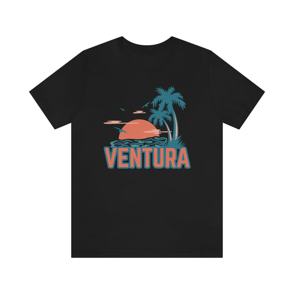 Ventura, California T-Shirt - Retro Palm Tree & Beach Unisex Ventura Shirt