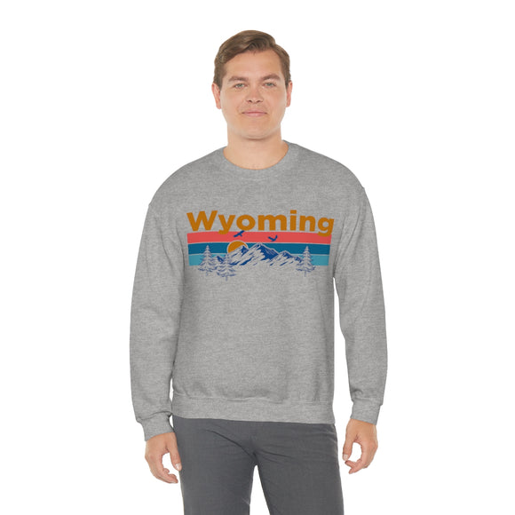 Wyoming Sweatshirt - Mountain & Birds Unisex