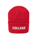 College Beanie - Adult Embroidered College Knit Hat-22