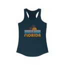 Florida Women's Tank - Retro Palm Tree Women's Racerback Florida Tank Top-1