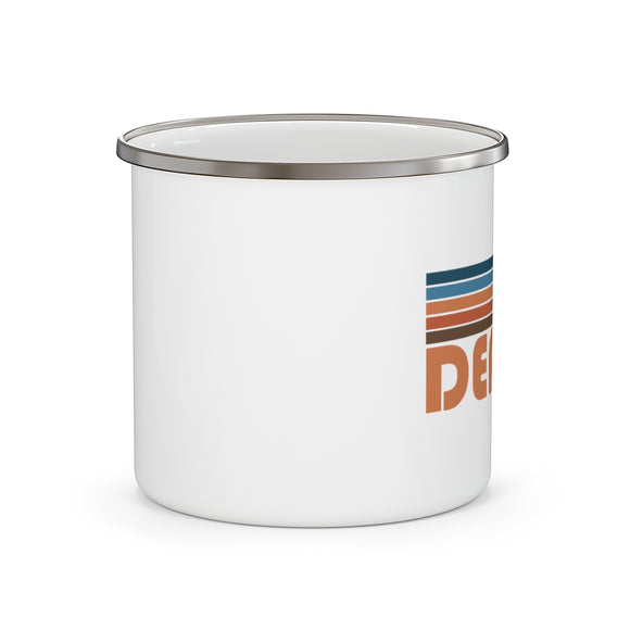 Denver, Colorado Camp Mug - Retro Mountain Enamel Campfire Denver Mug