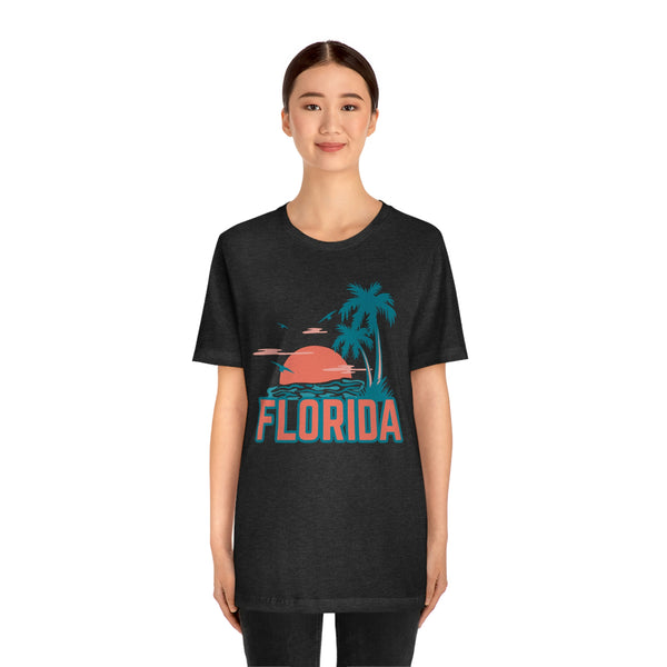 Florida T-Shirt - Retro Palm Tree & Beach Unisex Florida Shirt