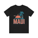 Maui, Hawaii T-Shirt - Retro Palm Tree & Beach Unisex Maui Shirt-9