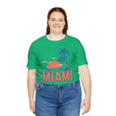 Miami, Florida T-Shirt - Retro Palm Tree & Beach Unisex Miami Shirt-55
