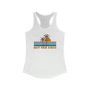 West Palm Beach, Florida Women's Tank - Retro Palm Tree Women's Racerback West Palm Beach Tank Top-1