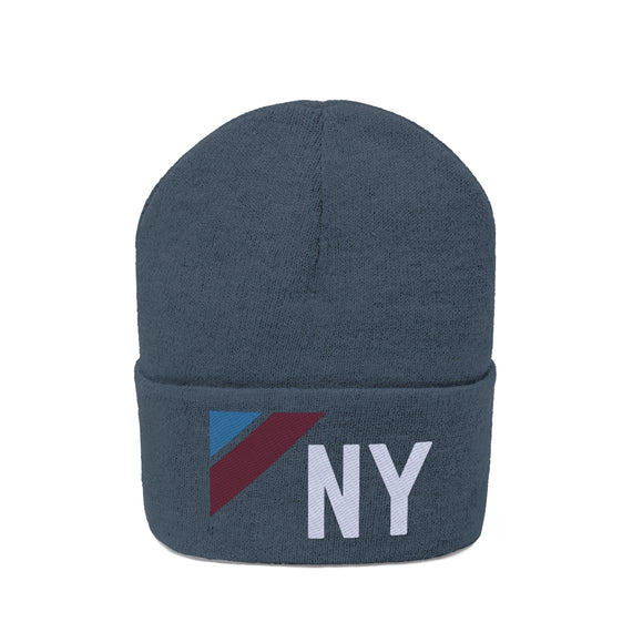 New York Beanie - Adult Embroidered Retro New York Knit Hat