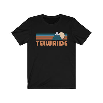 Buy black Telluride, Colorado T-Shirt - Retro Mountain Adult Unisex Telluride T Shirt