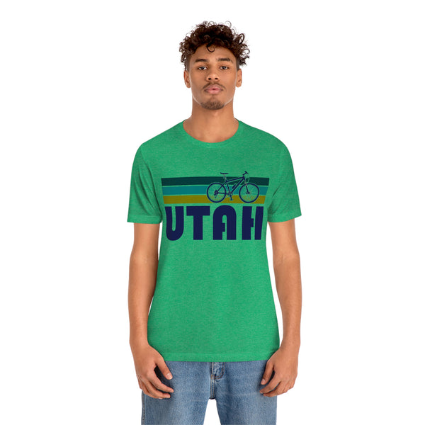 Utah T-Shirt - Retro Mountain Bike Adult Unisex Utah T Shirt