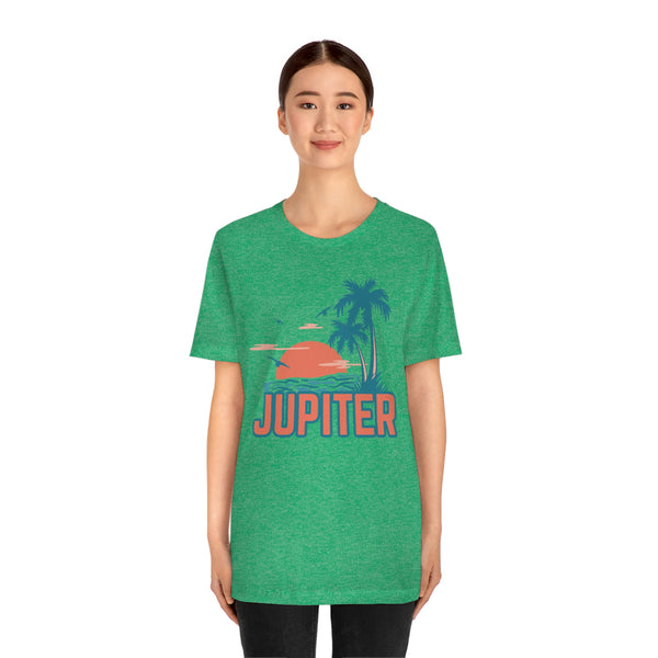 Jupiter, Florida T-Shirt - Retro Palm Tree & Beach Unisex Jupiter Shirt