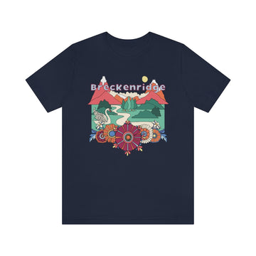 Buy navy Breckenridge T-Shirt - Retro Mountain / Hippie Style Breckenridge, Colorado Shirt